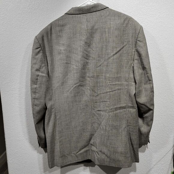 Giorgio Cosani 46R Mens Wool Sport Coat Blazer Suit Jacket 4 Button Gray - Picture 11 of 11